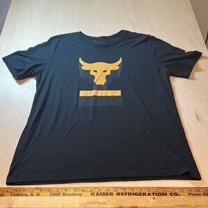 Under Armour‎ The Rock Project Men's Short Sleeve Graphic Tee Size 2XL Black